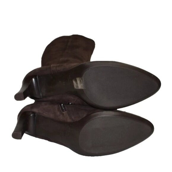New! Aquatalia 10 Delina Weatherproof Suede Knee-High Boots Brown DD500 Rhumba - Picture 5 of 5